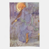 Angel-muzikant die een Violin speelt,  muziek Theedoek (Verticaal)