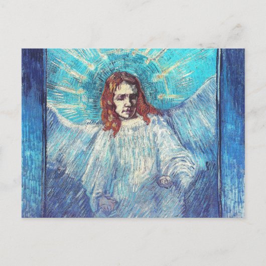 Angel na Rembrandt Van Gogh Fine Art Briefkaart (Voorkant)