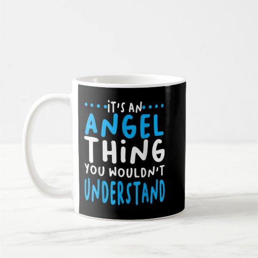 Angel Name Funny Personalized  Koffiemok (Links)