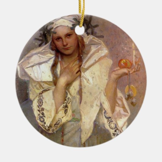 Angel Noel en Amerique Keramisch Ornament (Voorkant)