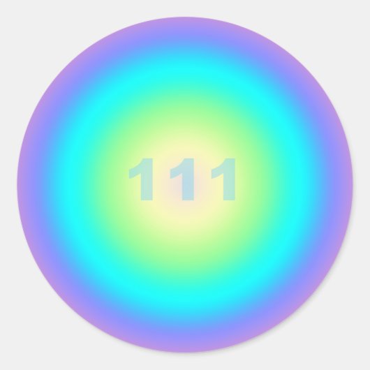 Angel Number 111 - Manifest Ronde Sticker (Voorkant)