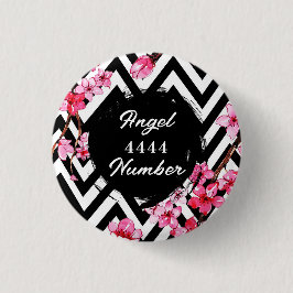 Angel Numberr "4444"  Ronde Button 3,2 Cm
