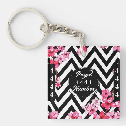 Angel Numberr "4444" Sleutelhanger (voorkant)