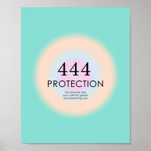 Angel Numbers Numerology 444 Protection Poster