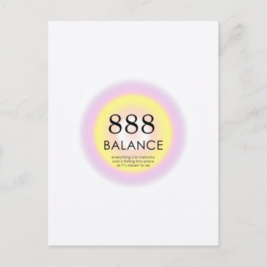 Angel Numbers Numerology Betekenis balans 888 Briefkaart (Voorkant)