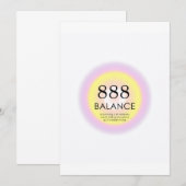 Angel Numbers Numerology Betekenis balans 888 Kaart (Voorkant / Achterkant)