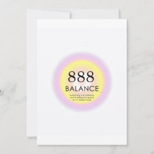 Angel Numbers Numerology Betekenis balans 888 Kaart