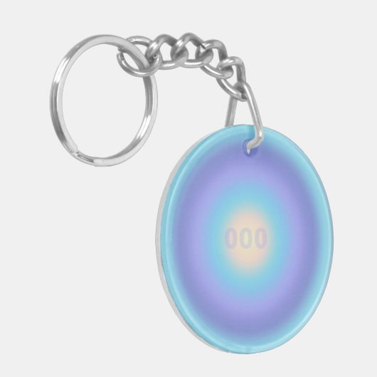 Angel-nummer 000 - Infinite groei & vers begin Sleutelhanger (Voorkant Links)