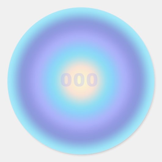 Angel-nummer 000 - Nieuwe kansen en nieuwe start Ronde Sticker (Voorkant)