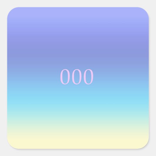Angel-nummer 000 - nieuwe opportuniteitsverloop vierkante sticker (Voorkant)
