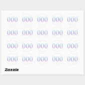 Angel-nummer 000 - Ongevoeligheid Ronde Sticker (Vel)