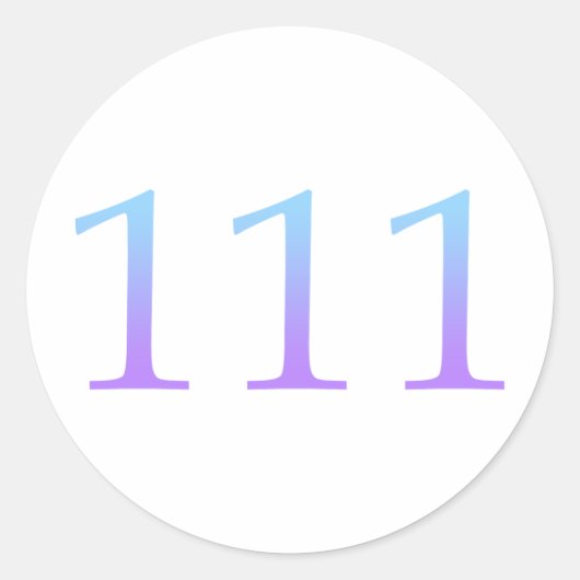 Angel nummer 111 - Intuïtie Ronde Sticker (Voorkant)