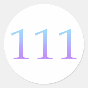 Angel nummer 111 - Intuïtie Ronde Sticker