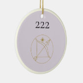 Angel-nummer 222 Keramisch Ornament (Rechts)