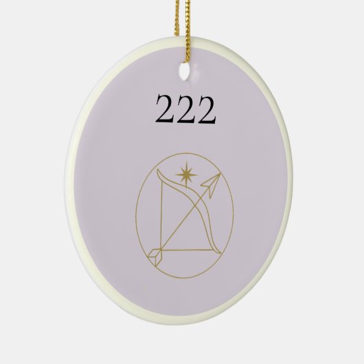 Angel-nummer 222 Keramisch Ornament (Rechts)