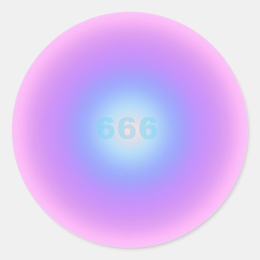 Angel-nummer 666 reflecteren - Angel-nummerverloop Ronde Sticker (Voorkant)