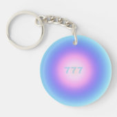 Angel-nummer 777 Luck - Angel-nummergradiënt Sleutelhanger (Voorkant)