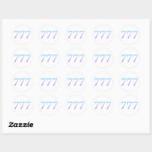 Angel-nummer 777 - Luck Ronde Sticker (Vel)