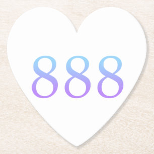 Angel-nummer 888 - Evenwichtshart Kartonnen Onderzetters