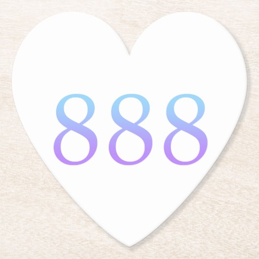 Angel-nummer 888 - Evenwichtshart Kartonnen Onderzetters (Voorkant)