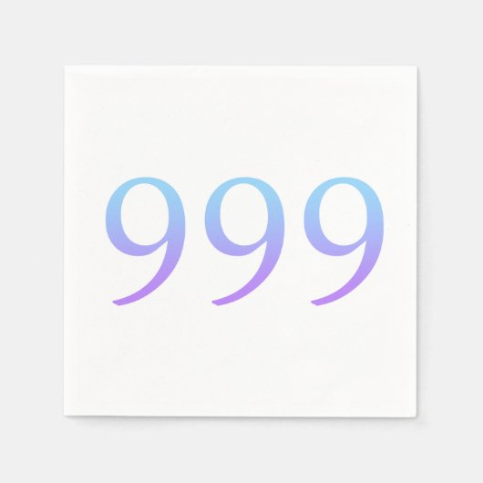 Angel-nummer 999 servet (Voorkant)