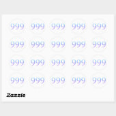 Angel-nummer 999 - Versie Ronde Sticker (Vel)