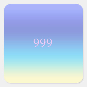Angel-nummer 999 vierkante sticker