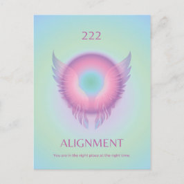 Angel Nummer AURA 222 uitlijning Briefkaart