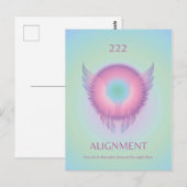 Angel Nummer AURA 222 uitlijning Briefkaart (Voorkant / Achterkant)