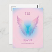 Angel Nummer AURA 555 Veranderen Briefkaart (Voorkant / Achterkant)