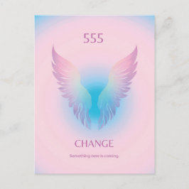 Angel Nummer AURA 555 Veranderen Briefkaart