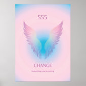 Angel Nummer AURA 555 Veranderen Poster (Voorkant)