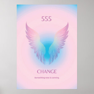 Angel Nummer AURA 555 Veranderen Poster