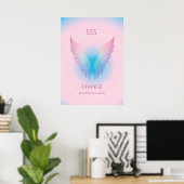 Angel Nummer AURA 555 Veranderen Poster (Thuiskantoor)