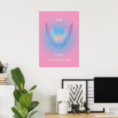 Angel Nummer Aura 777 Geluk Poster (Thuiskantoor)