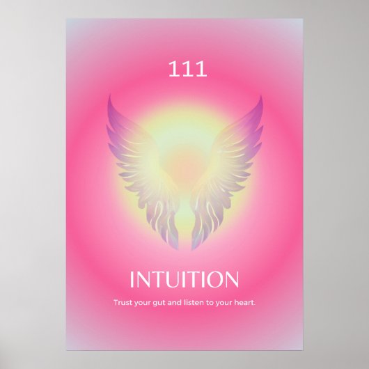 Angel Nummer Aura Poster 111 Intuïtie (Voorkant)