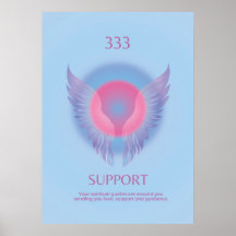 Angel Nummer AURA Poster 333 Ondersteuning