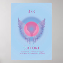 Angel Nummer AURA Poster 333 Ondersteuning