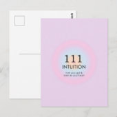 Angel Nummers 111 Intuïtie Briefkaart (Voorkant / Achterkant)