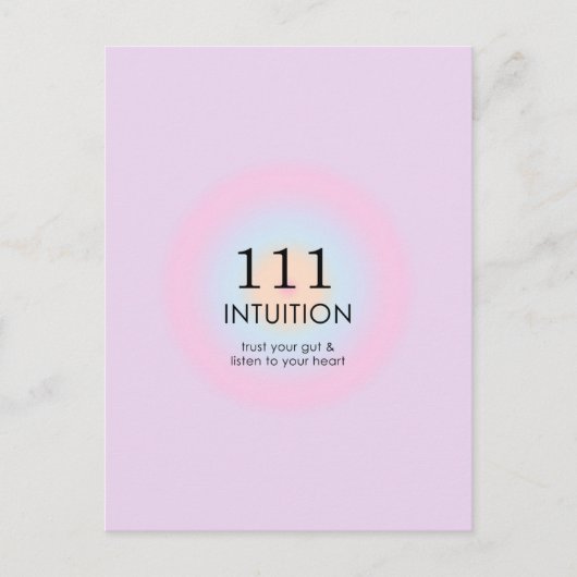 Angel Nummers 111 Intuïtie Briefkaart (Voorkant)