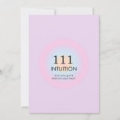 Angel Nummers 111 Intuïtie Kaart (Voorkant)
