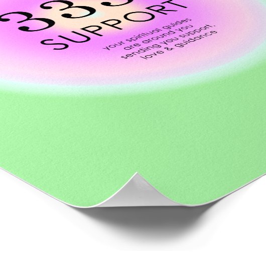 Angel Nummers 333 Betekenis ondersteuning Poster (Hoek)