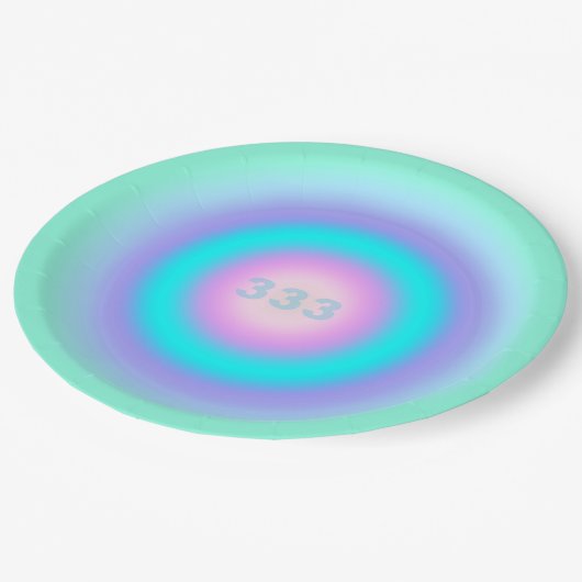 Angel-nummers 333 - Creativiteit en actie Papieren Bordje (Gekanteld)