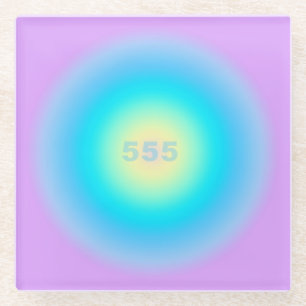 Angel Nummers 555 - Nieuw begin Glazen Onderzetter