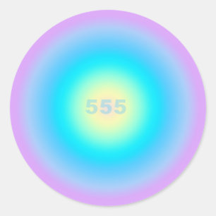 Angel-nummers 555 - Veranderingen aan de horizon Ronde Sticker