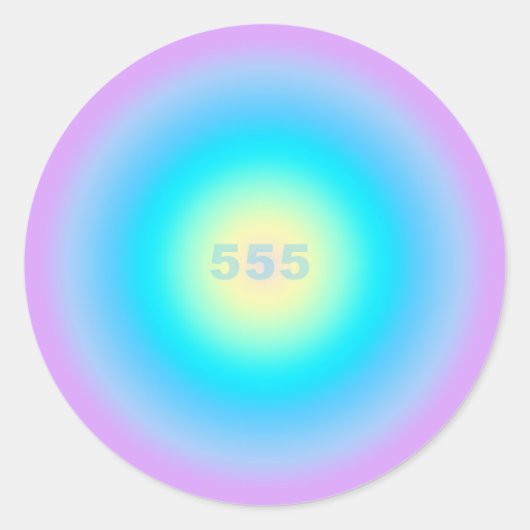 Angel-nummers 555 - Veranderingen aan de horizon Ronde Sticker (Voorkant)