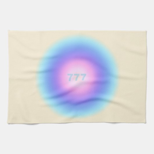 Angel-nummers 777 - Good Fortune Theedoek (Horizontaal)