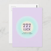 Angel Nummers 777 Luck Betekenis Briefkaart (Voorkant / Achterkant)