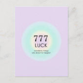 Angel Nummers 777 Luck Betekenis Briefkaart (Voorkant)