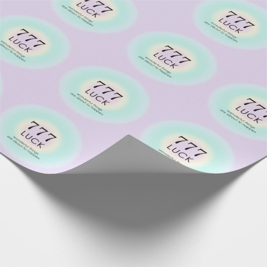 Angel Nummers 777 Luck Cadeaupapier (Hoek)